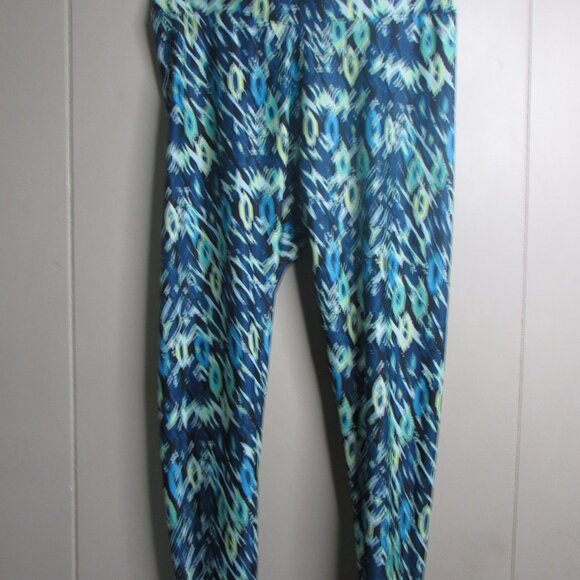 Everlast Leggings M Green Blue Athletic Workout - Picture 6 of 13